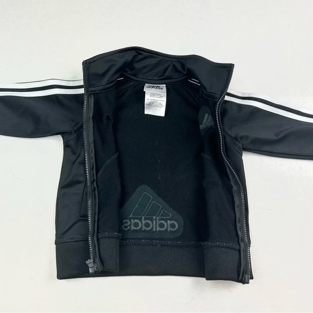 Adidas Black & White Striped Track Suit 12M